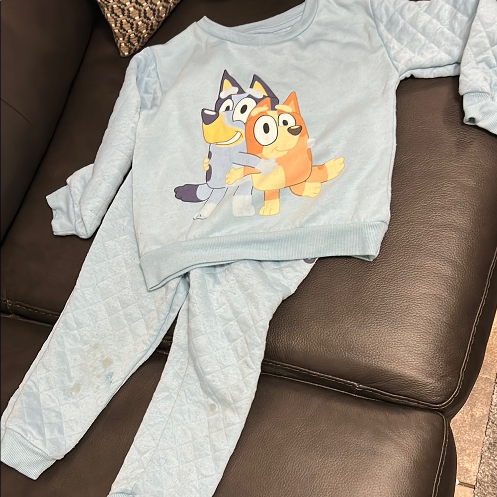Bluey Matching Pajama Set with Playful Cartoon Design